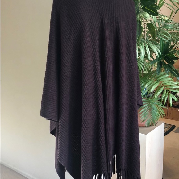 Cejon Fringe Chocolate Sweater Shawl - size- OS - Picture 4 of 6